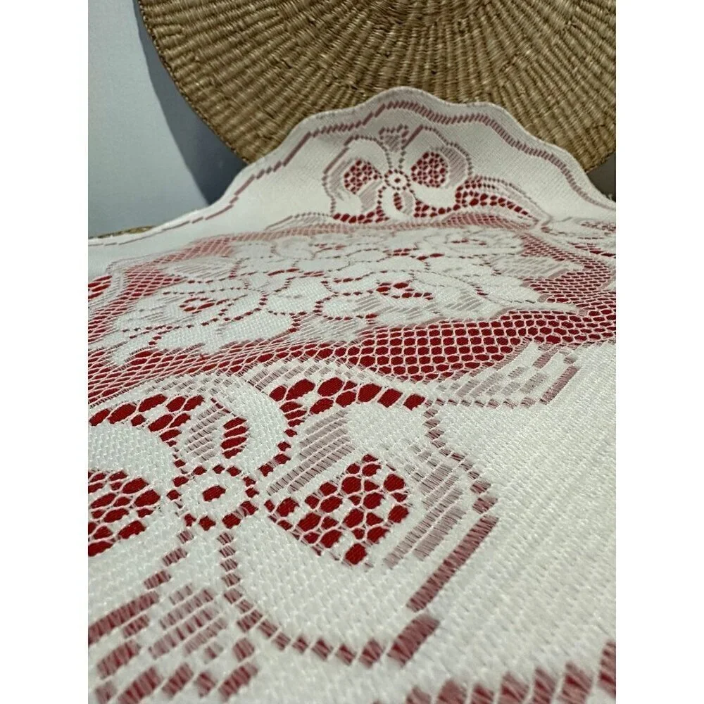 Vintage 2 piece white lace fabrics